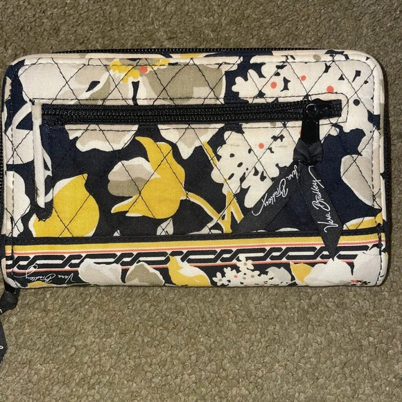 Vera Bradley Turnlock Wallet- Yellow Floral - Picture 2 of 4